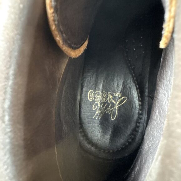 Johnston & Murphy Mens Size 9.5M Cap Toe Boots 1850 Brown Lace Up Ankle High - Picture 7 of 10